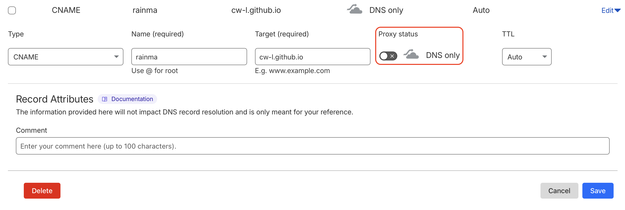 Cloudflare DNS Setup